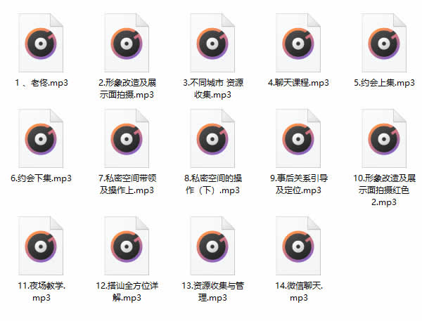 乐福情感《老佟私教2.0》早期私教音频课程