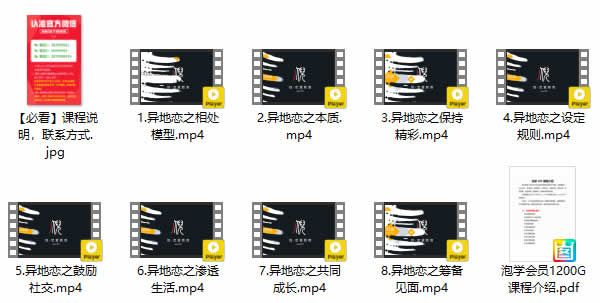 倪《异地恋模型》视频课程