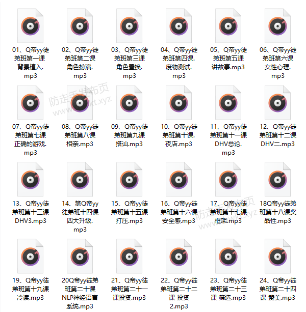 Q帝《徒弟班》音频课程