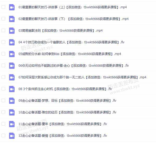 源靖《12天撩妹速成指南》视频课程