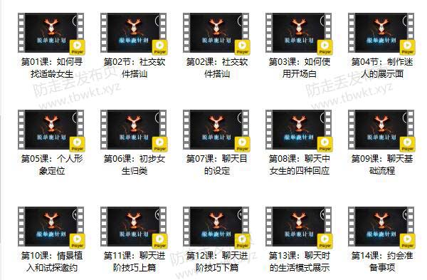 一见恋爱《脱单鹿计划》视频课程