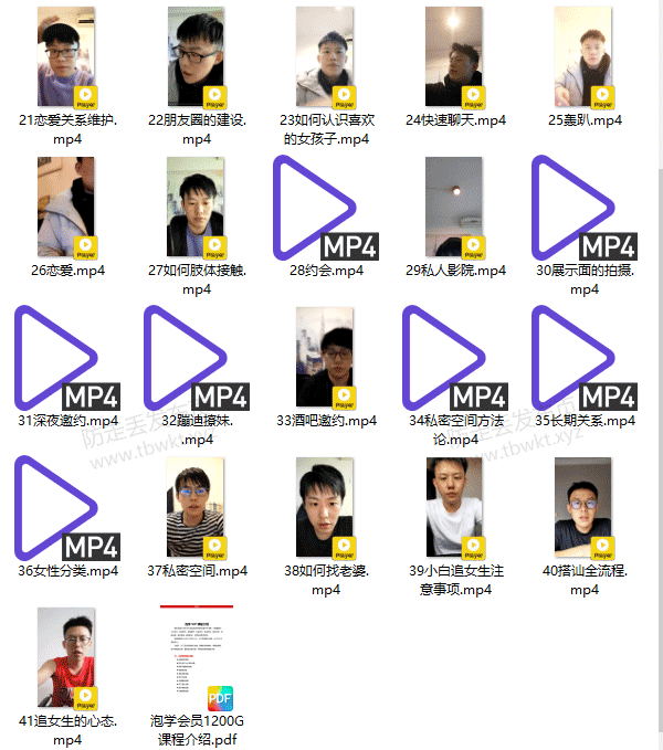 乐福情感乐福哥《老佟私教》视频课程