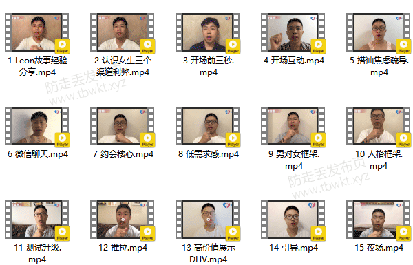 原创社交《leon开撩蓝图》视频课程