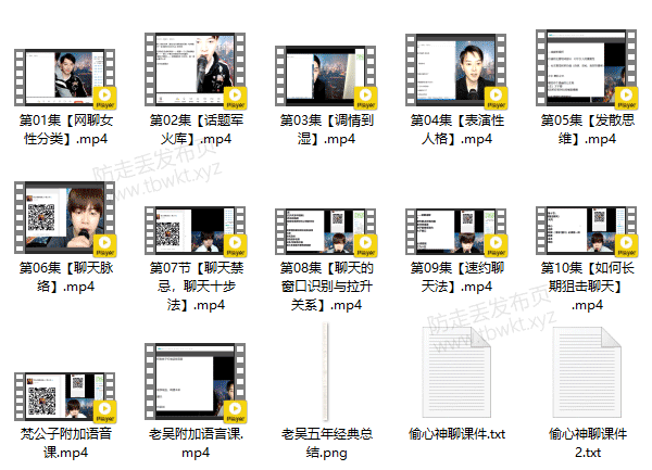 梵公子时代最强聊天课《偷心神聊》视频课程