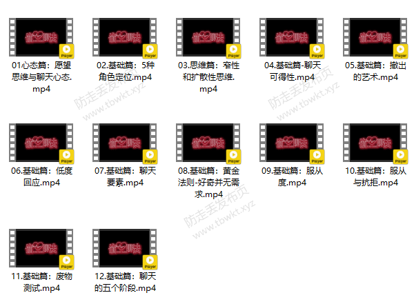 搭讪大师TV良叔《偷心聊法Plus》视频课程