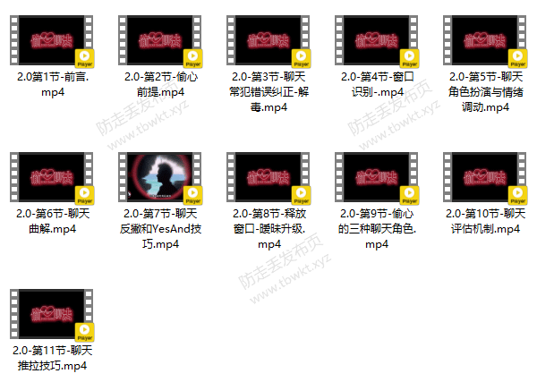 搭讪大师TV良叔《偷心聊法Plus》视频课程