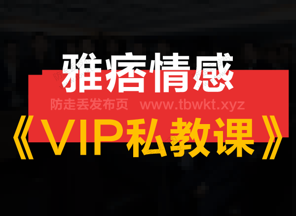 雅痞《VIP私教课》视频课程