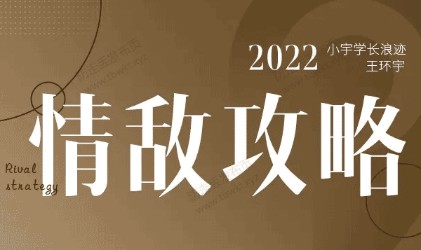 浪迹《情敌攻略视频课+进阶版》视频课程