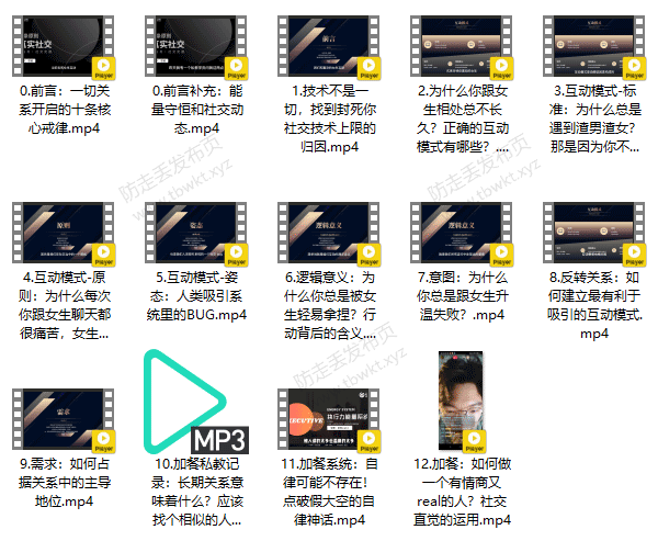 社交光谱景颜《即刻恋爱》互动艺术之道视频课程