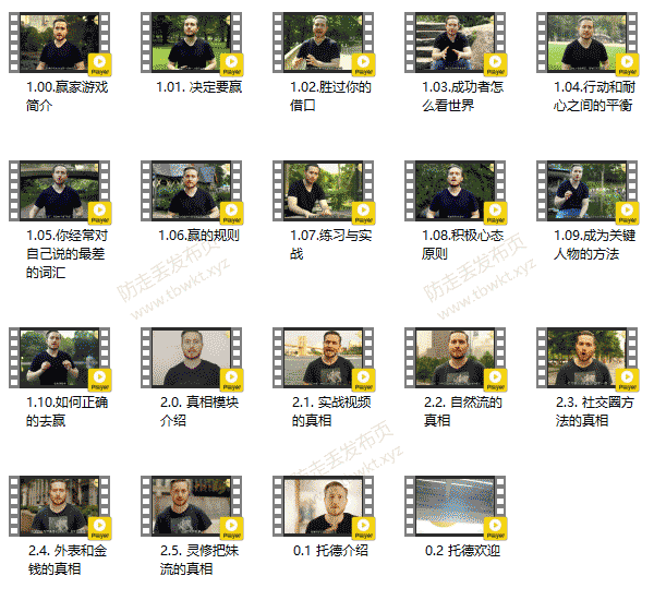 托德TODD《赢家游戏》中文字幕视频课程