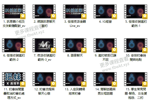 AMG《MK把妹笔记》课程百度网盘下载